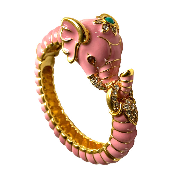 Kenneth Jay Lane's KJL Elephant Bangle Bangle Bracelet - Picture 1 of 6